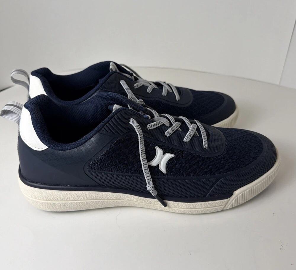 Hurley Men’s Sneakers Memory Foam Navy Gray Lightweight Casual Shoes Sz 10.5